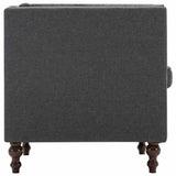 Fauteuil gris foncé tissu