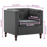 Fauteuil gris foncé tissu