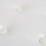 Fauteuil avec repose-pied blanc similicuir