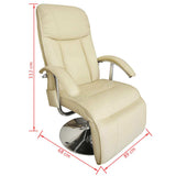 Fauteuil de massage blanc crème similicuir