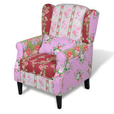Fauteuil avec design de patchwork Tissu