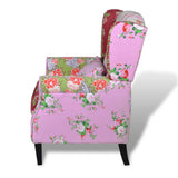 Fauteuil avec design de patchwork Tissu