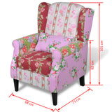 Fauteuil avec design de patchwork Tissu