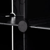 Armoire modulaire 18 compartiments Noir et blanc 37x146x180,5cm
