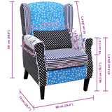 Fauteuil avec design de patchwork Tissu