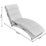 Chaise longue de massage Blanc Similicuir