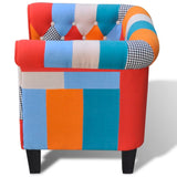Fauteuil avec design de patchwork Tissu
