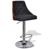 Tabourets de bar lot de 2 bois courbé et tissu