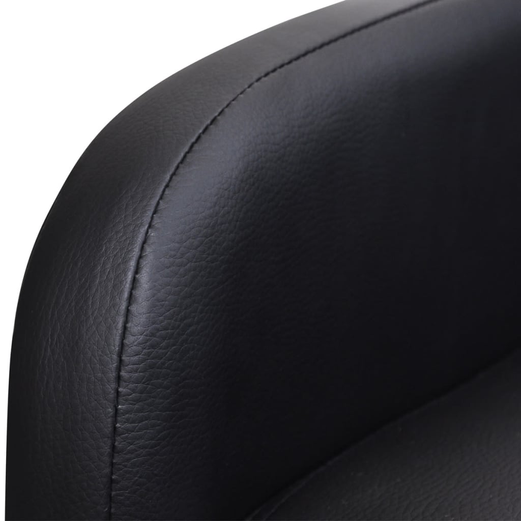 Fauteuil pliable noir similicuir