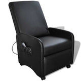 Fauteuil de massage Noir Similicuir