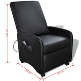 Fauteuil de massage Noir Similicuir