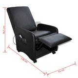Fauteuil de massage Noir Similicuir