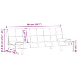 Canapé-lit réglable avec deux oreillers Similicuir Noir