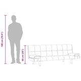 Canapé-lit réglable avec deux oreillers Similicuir Noir