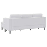 Canapé sectionnel à 3 places cuir synthétique blanc