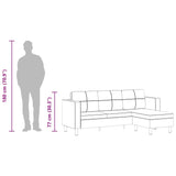 Canapé sectionnel à 3 places cuir synthétique blanc