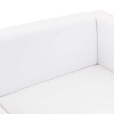 Canapé à 3 places cuir artificiel blanc