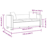 Canapé à 3 places cuir artificiel blanc