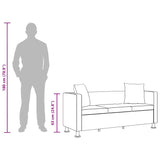 Canapé à 3 places cuir artificiel blanc