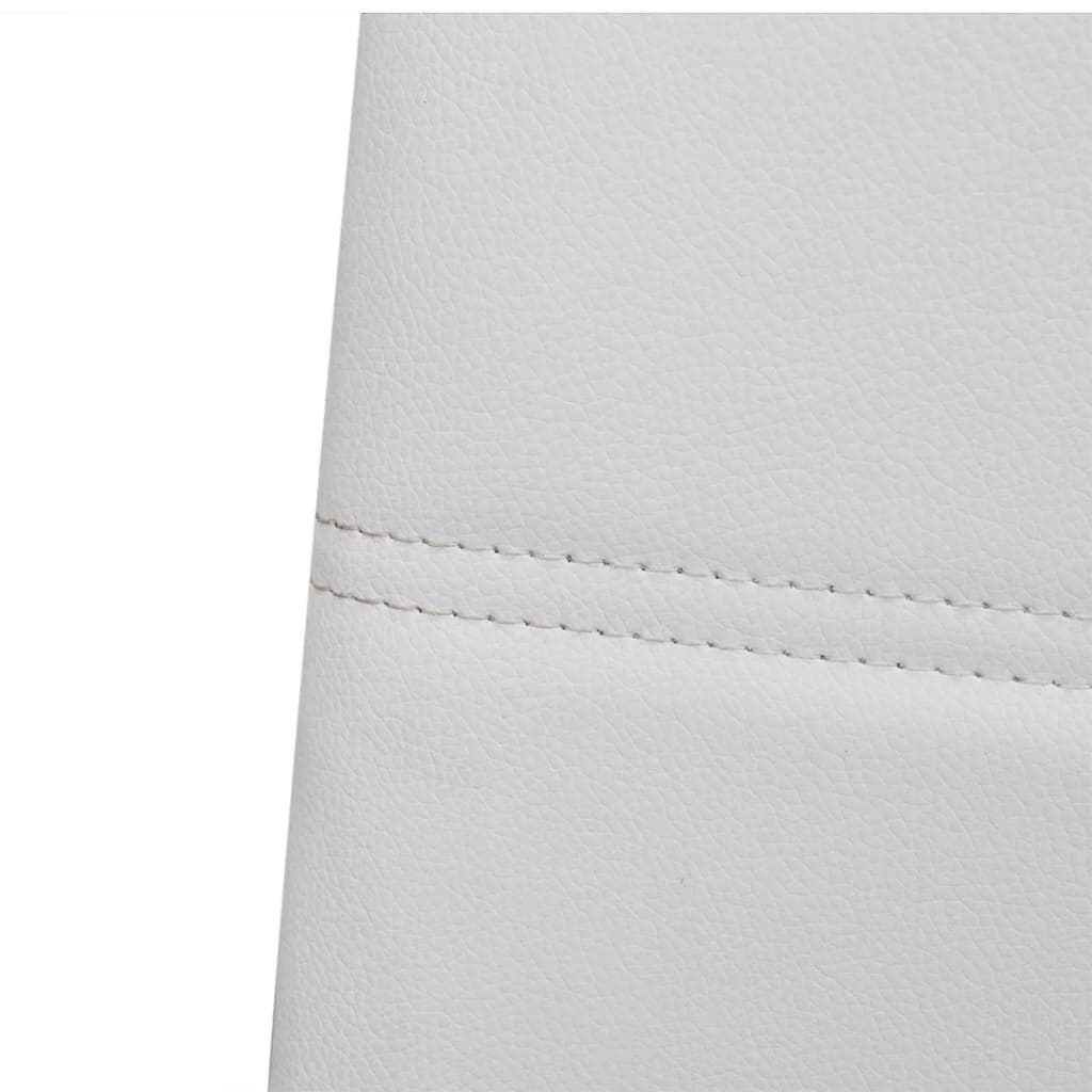 Chaises à manger cantilever lot de 4 blanc similicuir