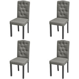Chaises à manger lot de 4 gris tissu