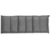 Chaise longue pliable de sol Gris Tissu