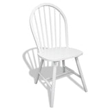 Chaises à manger lot de 6 blanc bois d'hévéa solide
