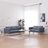 Ensemble de canapés à 2 places et à 3 places Tissu Gris foncé