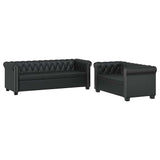 Canapé Chesterfield à 2 places et à 3 places noir