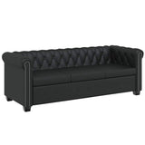 Canapé Chesterfield à 2 places et à 3 places noir