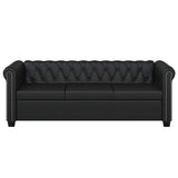 Canapé Chesterfield à 2 places et à 3 places noir
