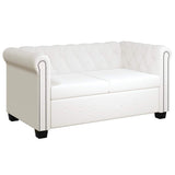 Canapé Chesterfield à 2 places et à 3 places blanc