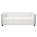 Canapé Chesterfield à 2 places et à 3 places blanc