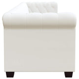 Canapé Chesterfield à 2 places et à 3 places blanc