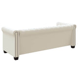 Canapé Chesterfield à 2 places et à 3 places blanc