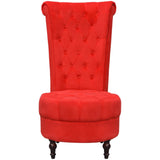 Chaise de canapé avec dossier haut rouge tissu