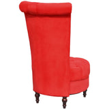 Chaise de canapé avec dossier haut rouge tissu