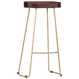 Tabourets de bar Gavin lot de 2 bois de manguier massif