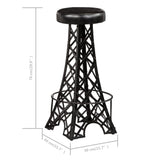 Tabourets de bar lot de 2 cuir véritable