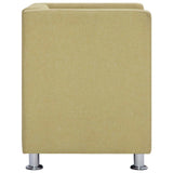 Fauteuil cube Vert Tissu