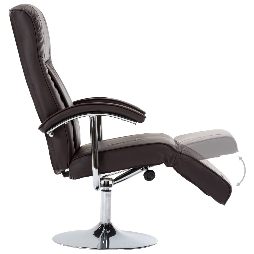 Fauteuil TV marron similicuir