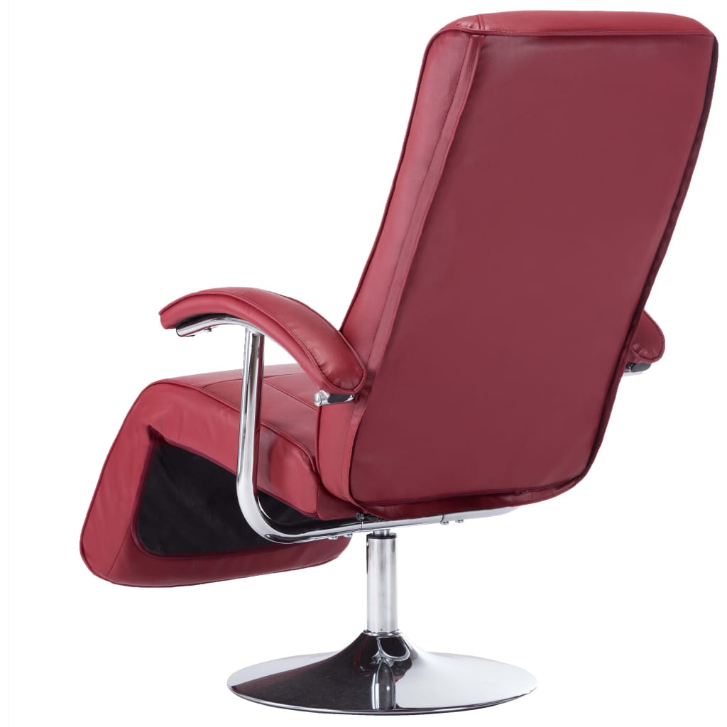 Fauteuil TV rouge bordeaux similicuir