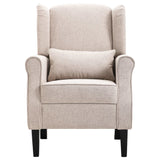 Fauteuil beige tissu