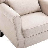 Fauteuil beige tissu