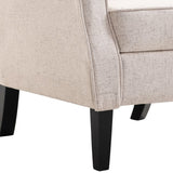 Fauteuil beige tissu