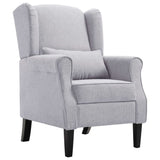 Fauteuil gris clair tissu