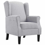 Fauteuil gris clair tissu