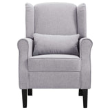 Fauteuil gris clair tissu