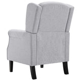 Fauteuil gris clair tissu