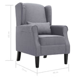 Fauteuil gris foncé tissu